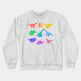 Cute Colorful Dinosaur Character for kids Crewneck Sweatshirt